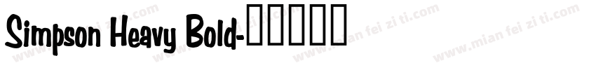 Simpson Heavy Bold字体转换